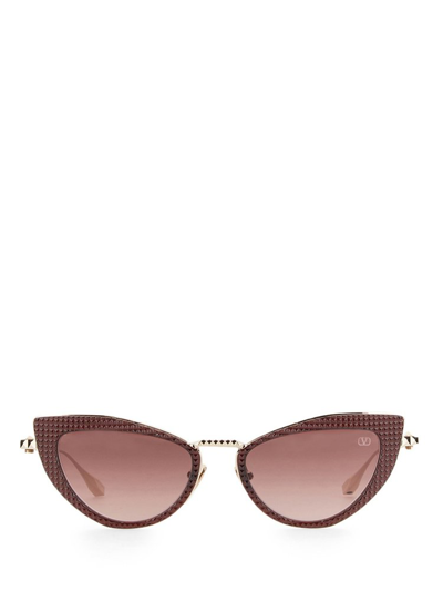 Valentino Eyewear Cat Eye Frame Sunglasses In Brown