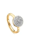 Monica Vinader Women's Fiji Diamond & Sterling Silver Large Button Ring In Gold