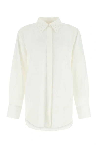 Chloé Classic Oversized Long-sleeved Shirt In White
