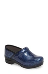 Navy Tooled Patent Leather