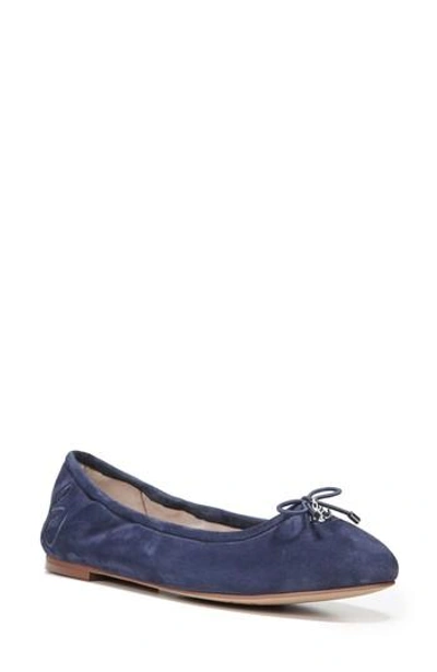 Sam Edelman 'felicia' Flat In Poseidon Blue Suede