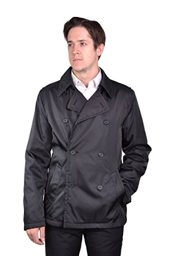 Prada Men's Nylon Rain Coat Black | ModeSens