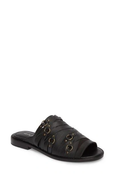 Kelsi Dagger Brooklyn Classic Leather Flat Sandals In Black
