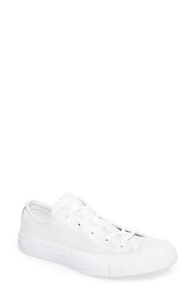 Converse Chuck Taylor All Star Seasonal Ox Low Top Sneaker In White Leather