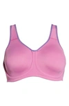 Wacoal Underwire Sports Bra In Haute Berry/ Deep Ultramarine