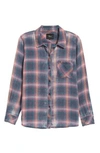 Rails Hunter Plaid Shirt In Navy Pink Jade Cloud Wash