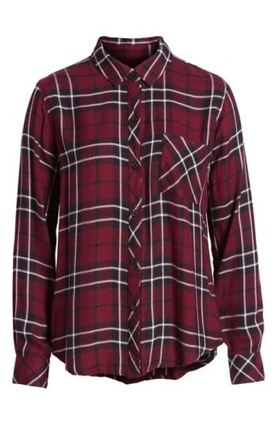 Rails Hunter Plaid Shirt In Sangria Navy White