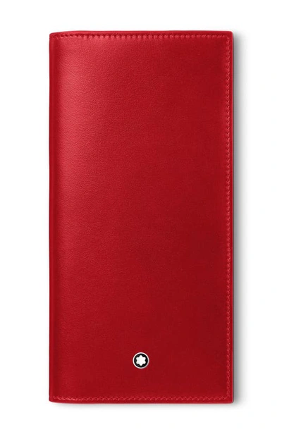 Montblanc Meisterstück Long Leather Wallet In Coral