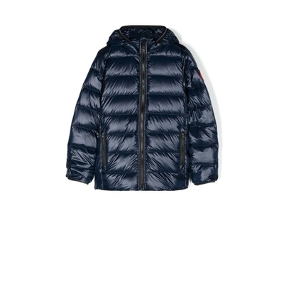 Canada Goose Kids' Blue Crofton Hooded Quilted Jacket