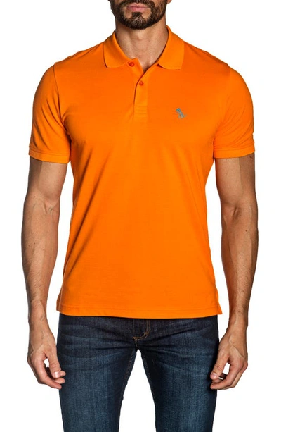 Jared Lang Dinosaur Polo Shirt In Orange