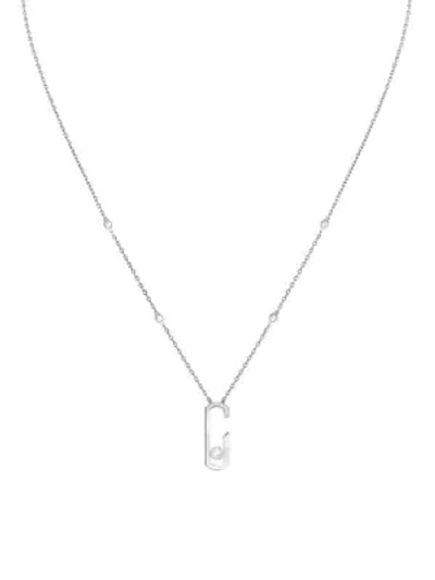 Messika By Gigi Hadid Move Addiction 18k White Gold & Diamond Pendant Necklace