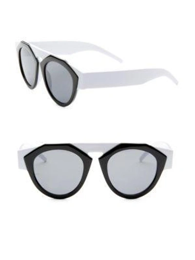 Smoke X Mirrors X Fiorucci Black & White Round Sunglasses