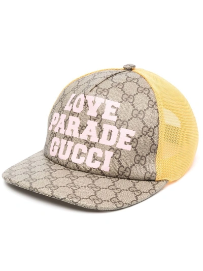 Gucci Cappello Da Baseball Love Parade In Beige | ModeSens