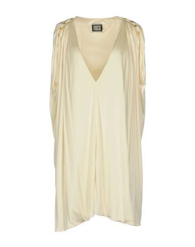 Fausto Puglisi Short Dresses In Ivory