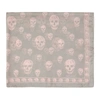 Alexander Mcqueen Classic Skull Printed Silk Chiffon Scarf In Grey,mpink