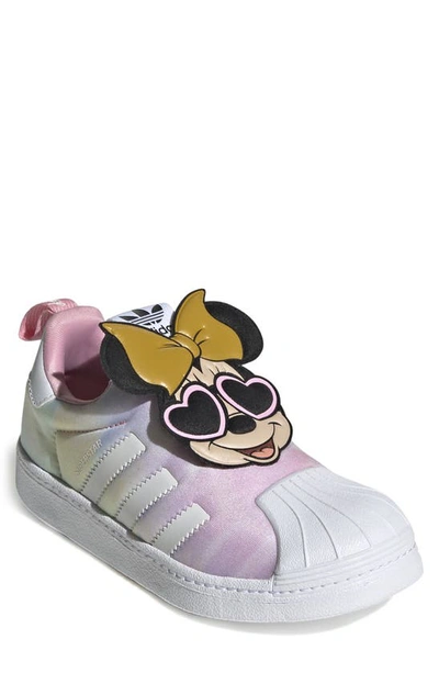 Adidas Originals Kids' Superstar 360 X Disney Sneaker In Light Pink/ White/ Black