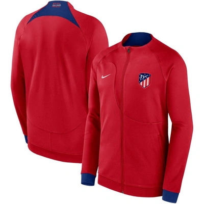 Nike Men's Atlã©tico Madrid Academy Pro Full-zip Knit Soccer Jacket In Red