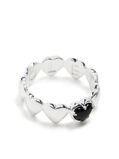 Stolen Girlfriends Club Onyx Heart-shaped Ring In Black