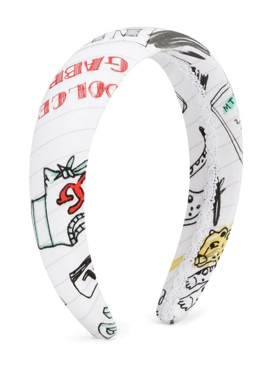 Dolce & Gabbana Kids' Smemo-print Interlock Headband In Multicolor
