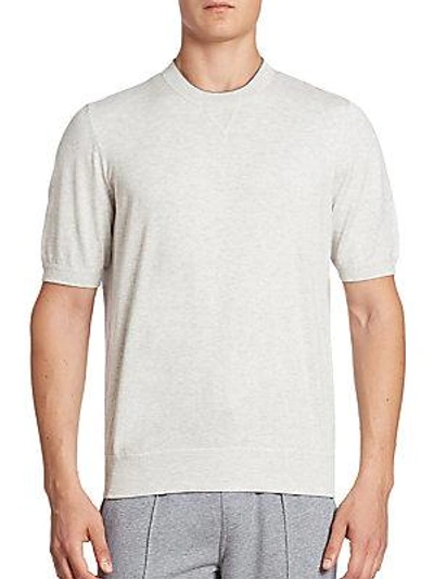 John Varvatos Short Sleeve Athletic T-shirt Sweater In White