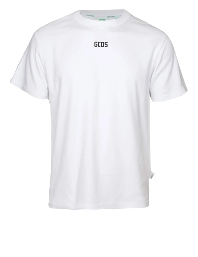 Gcds Eco Basic Logo Regular T-shirt In White
