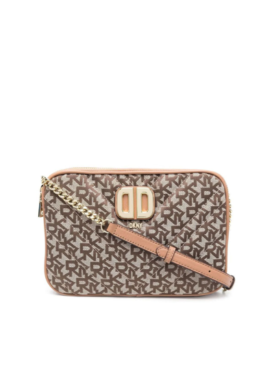 Dkny Delphine Dbl Zip Cbo Handbag In Brown