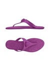 Versace Toe Strap Sandals In Purple