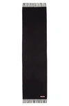 Acne Studios Canada Skinny Wool Scarf In Black