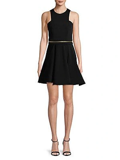 Cushnie Et Ochs Fit-&-flare Zip Dress In Black