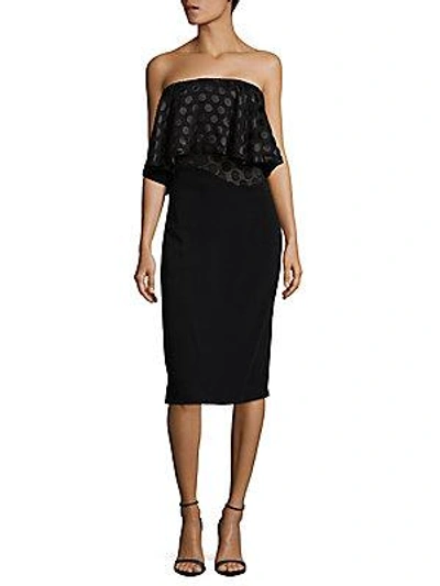 Cushnie Et Ochs Ruffled Sheath Dress In Black