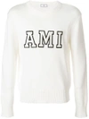 Ami Alexandre Mattiussi Logo Cotton Sweater In White