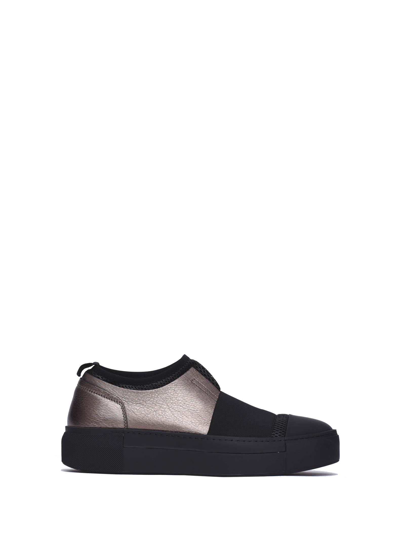 Vic Matie Slip-on Shoes With Elastic And Metallic Leather In Nero ...