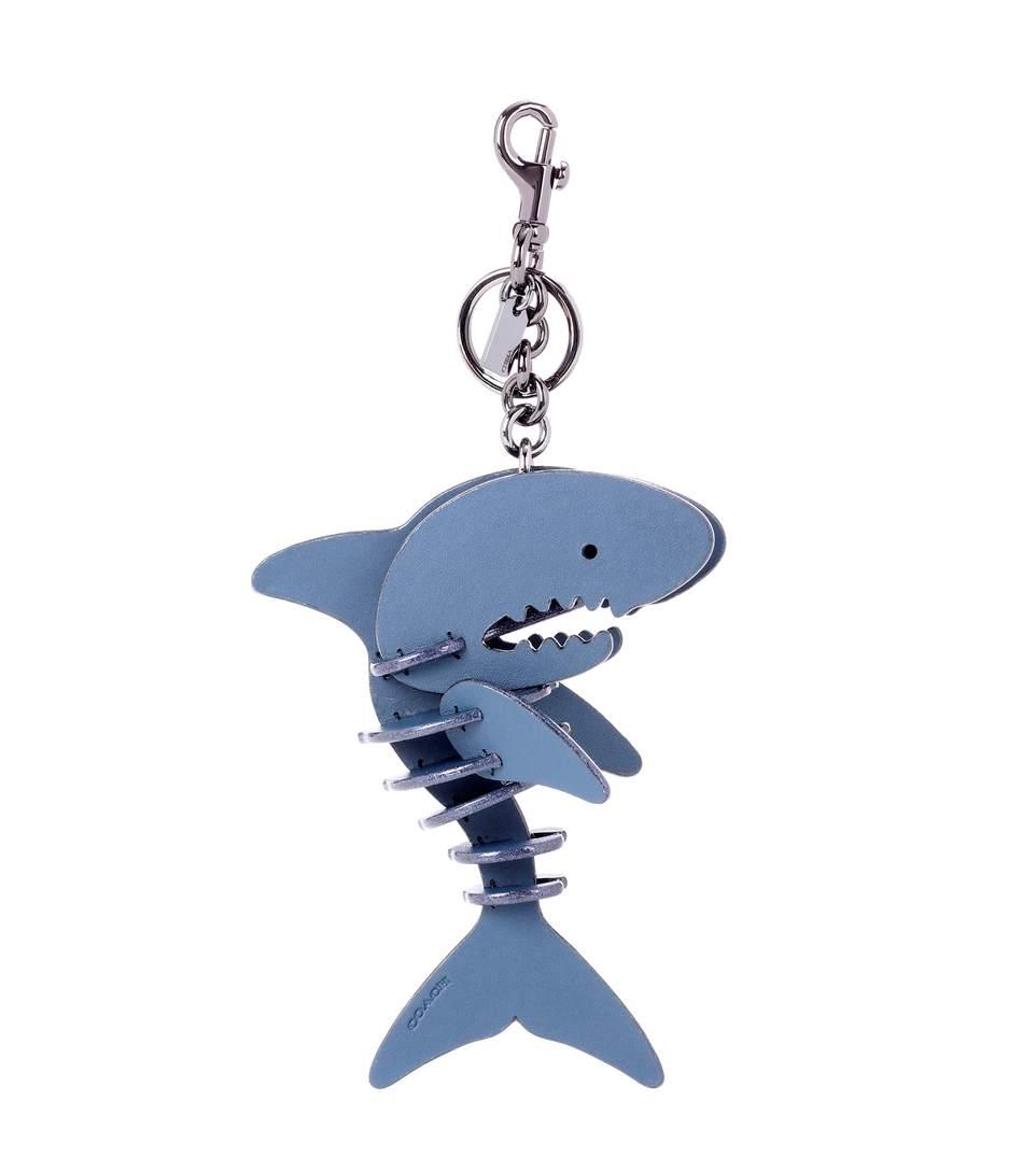 Coach Leather Shark Bag Charm In Blue ModeSens