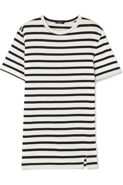 Bassike Striped Cotton-jersey T-shirt In Black