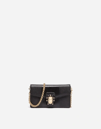 Dolce & Gabbana Mini Leather Lucia Bag In Black