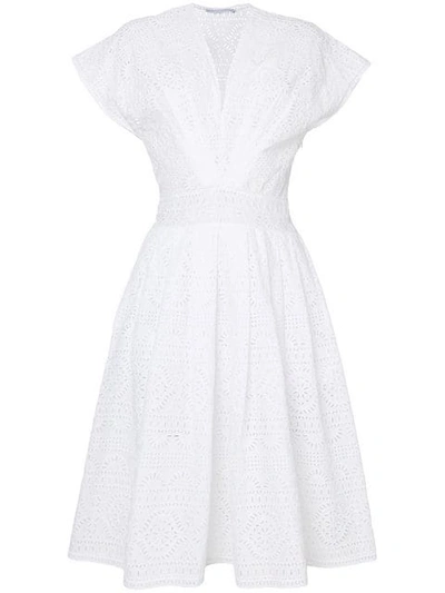 Ermanno Scervino Cotton Eyelet Lace Dress In White