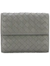 Bottega Veneta New Light Gray Intrecciato Nappa Mini Wallet  In 8522 -n.l.grey/n.l.grey