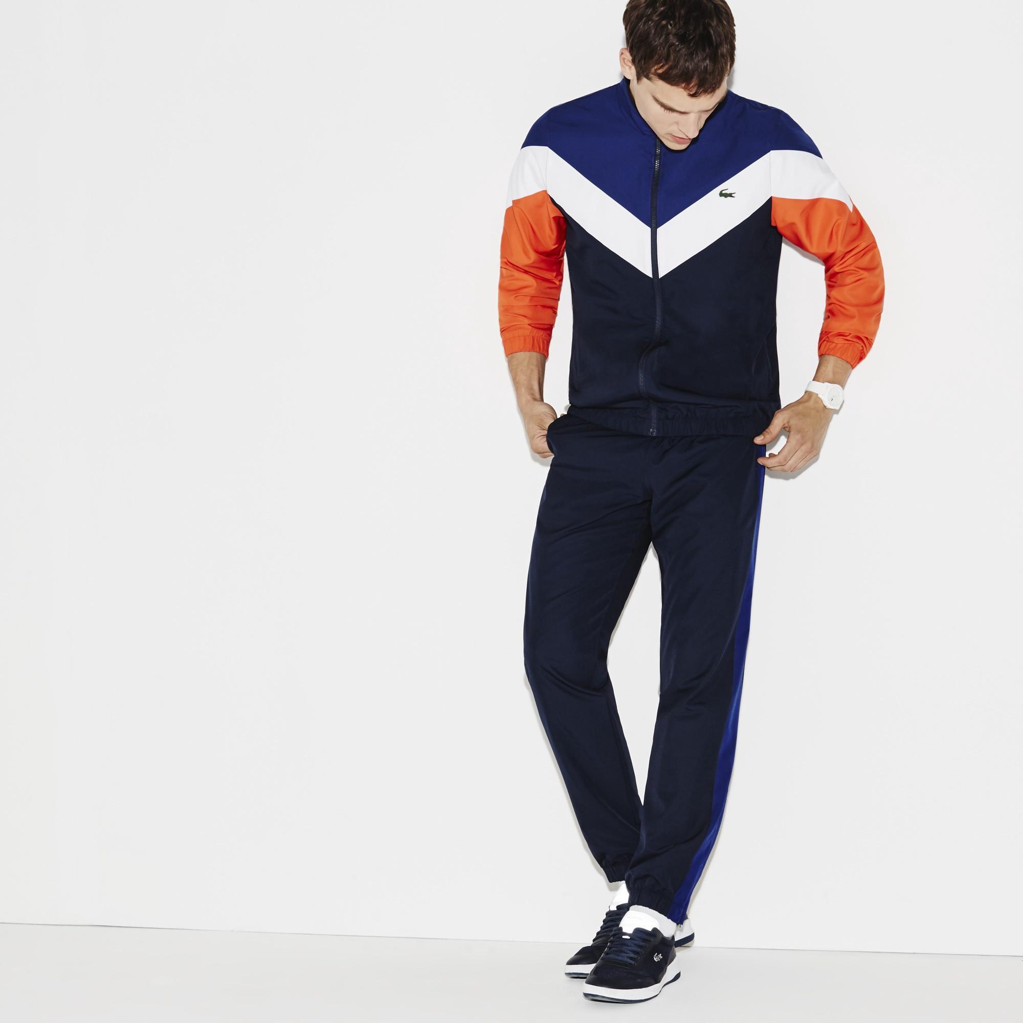 Men's Colorblock Tracksuit In Navy Blue/ocean-mexico | ModeSens