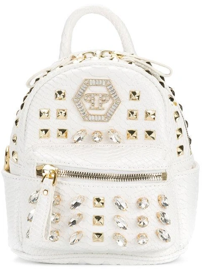 Philipp Plein Backpack "come On Small" In White