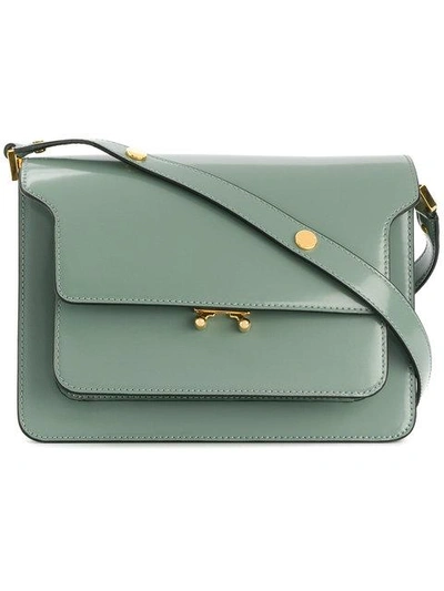 Marni Trunk Shoulder Bag In Green