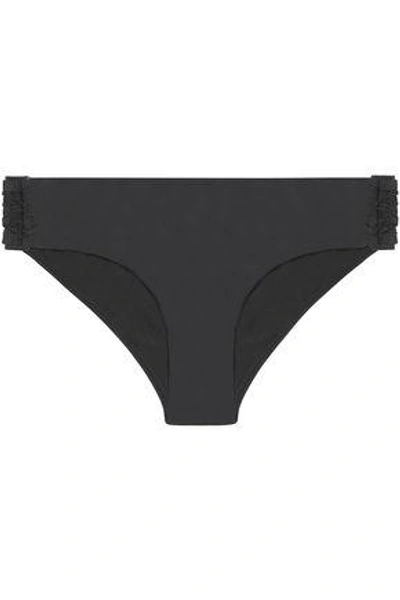 Zimmermann Woman Ruched Low-rise Bikini Briefs Black