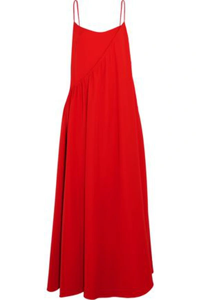 Adeam Woman Layered Crepe Gown Tomato Red