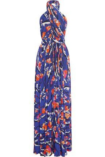 Emilio Pucci Woman Printed Stretch-jersey Halterneck Gown Purple