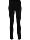 J Brand Anja Stretch-twill Skinny Pants In Black