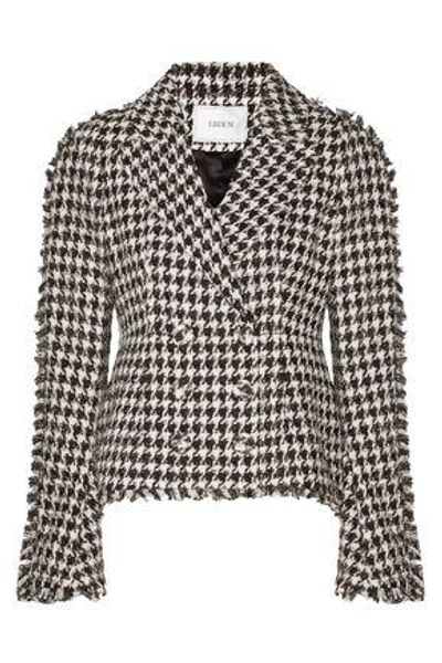 Erdem Woman Marsha Double-breasted Metallic Cotton-blend Tweed Jacket Gray