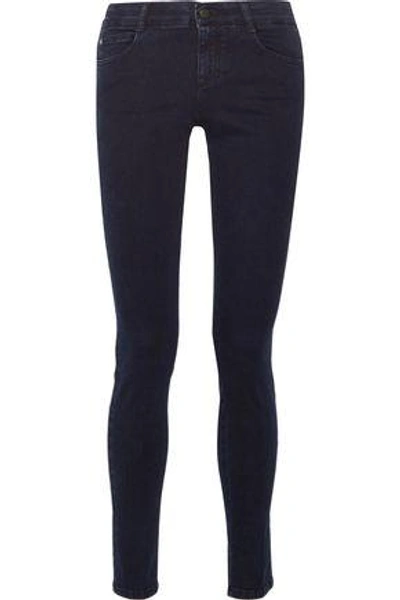 Stella Mccartney Woman Mid-rise Skinny Jeans Dark Denim