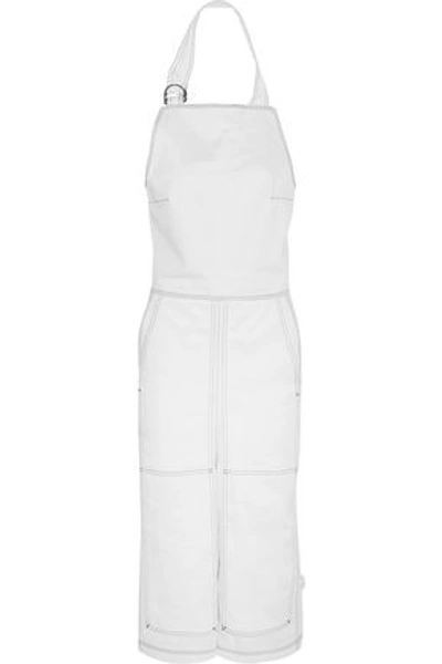 Vetements + Carhartt Cropped Denim Jumpsuit In White