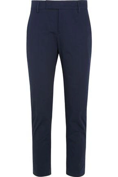 Jil Sander Woman Cotton-blend Twill Tapered Pants Navy