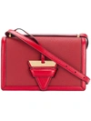 Loewe Small Barcelona Grainy Leather Crossbody Bag - Red In Rouge