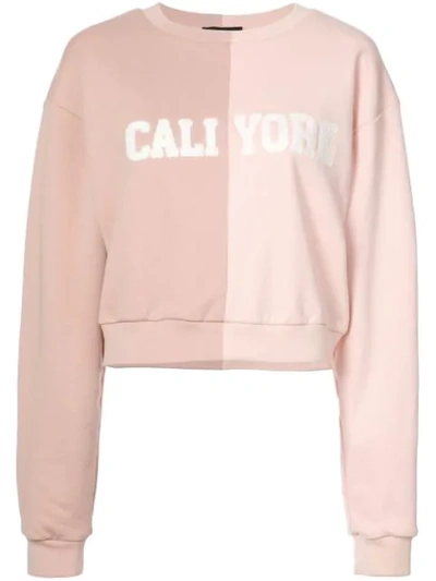 Cynthia Rowley Cali York Split Sweatshirt In Pink